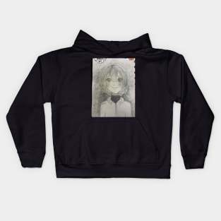 Hand-Drawn Anime Portrait Kids Hoodie